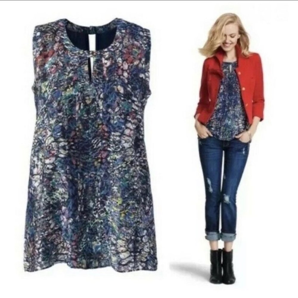 CAbi Stainglass Sleeveless Blouse